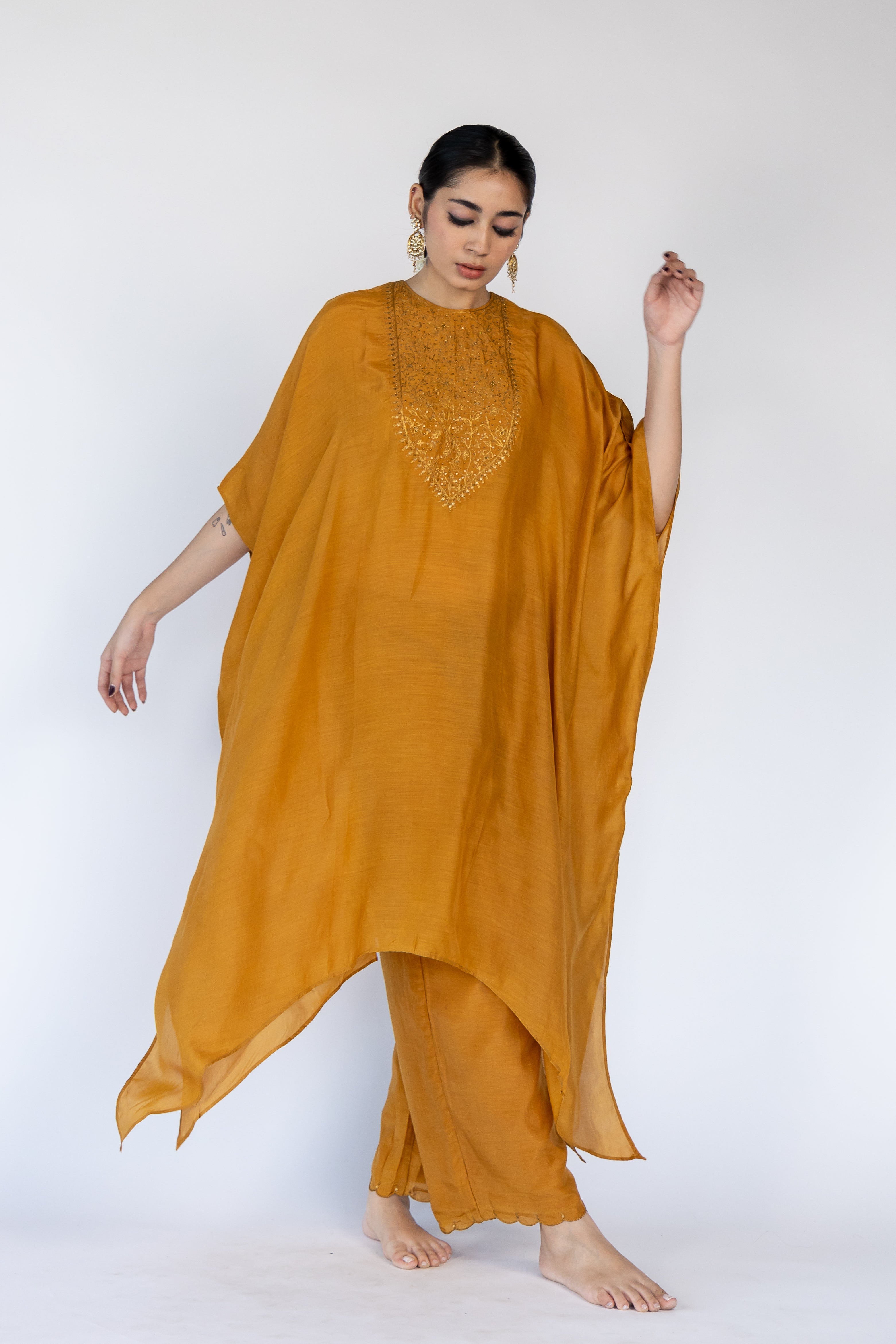 Lailaa Caftan Set - Mustard