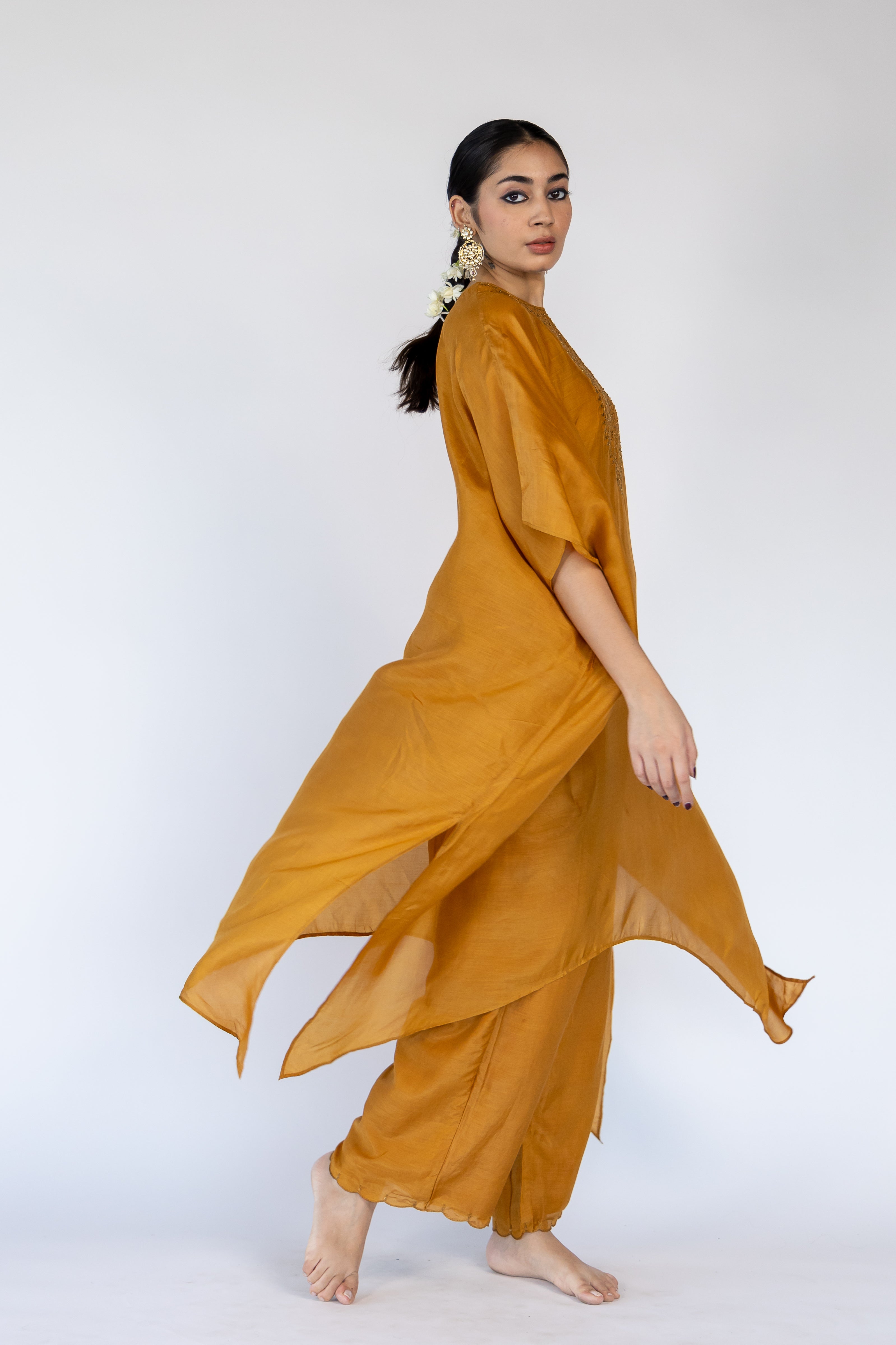 Lailaa Caftan Set - Mustard