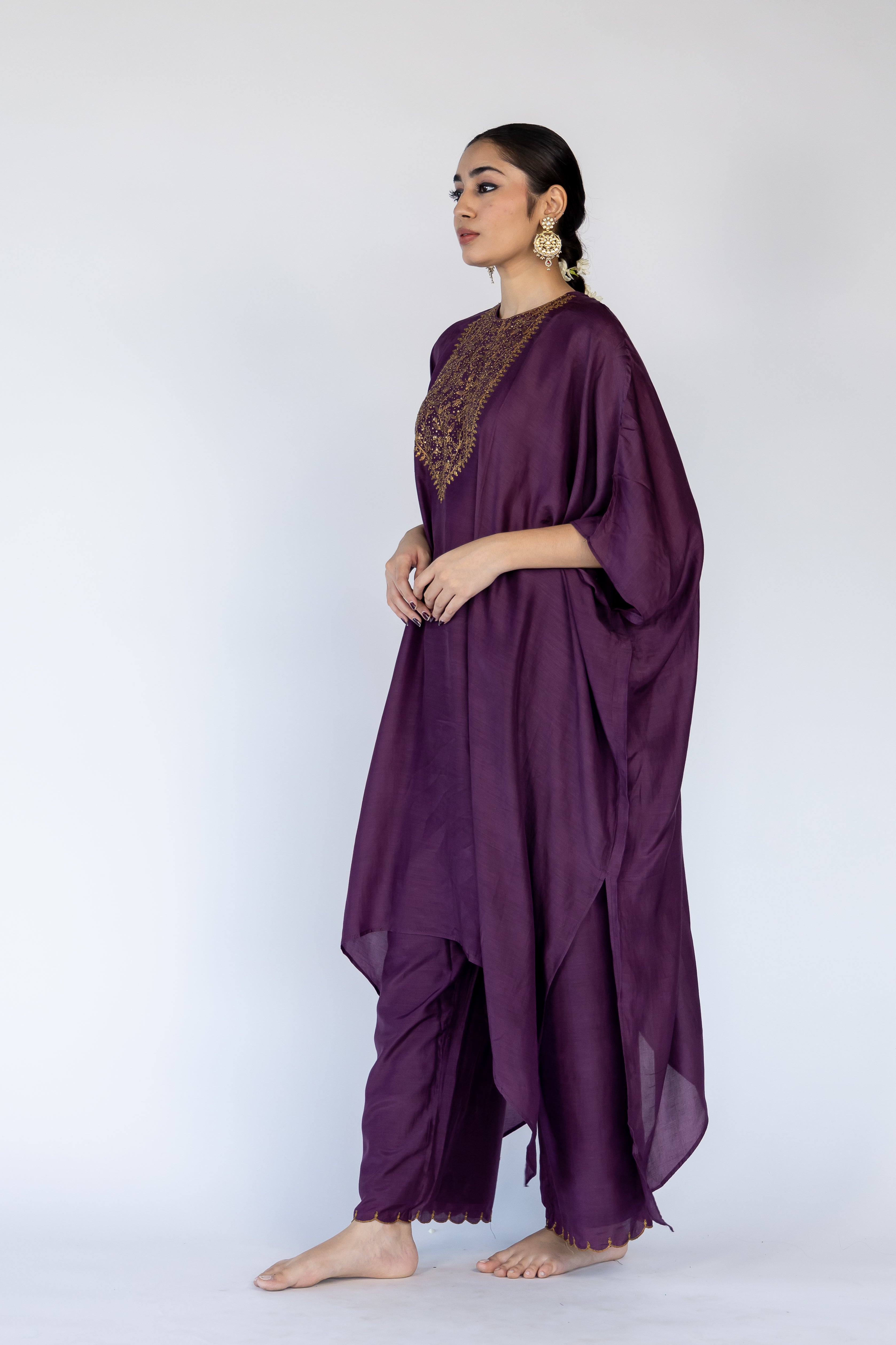 Lailaa Caftan Set - Aubergine