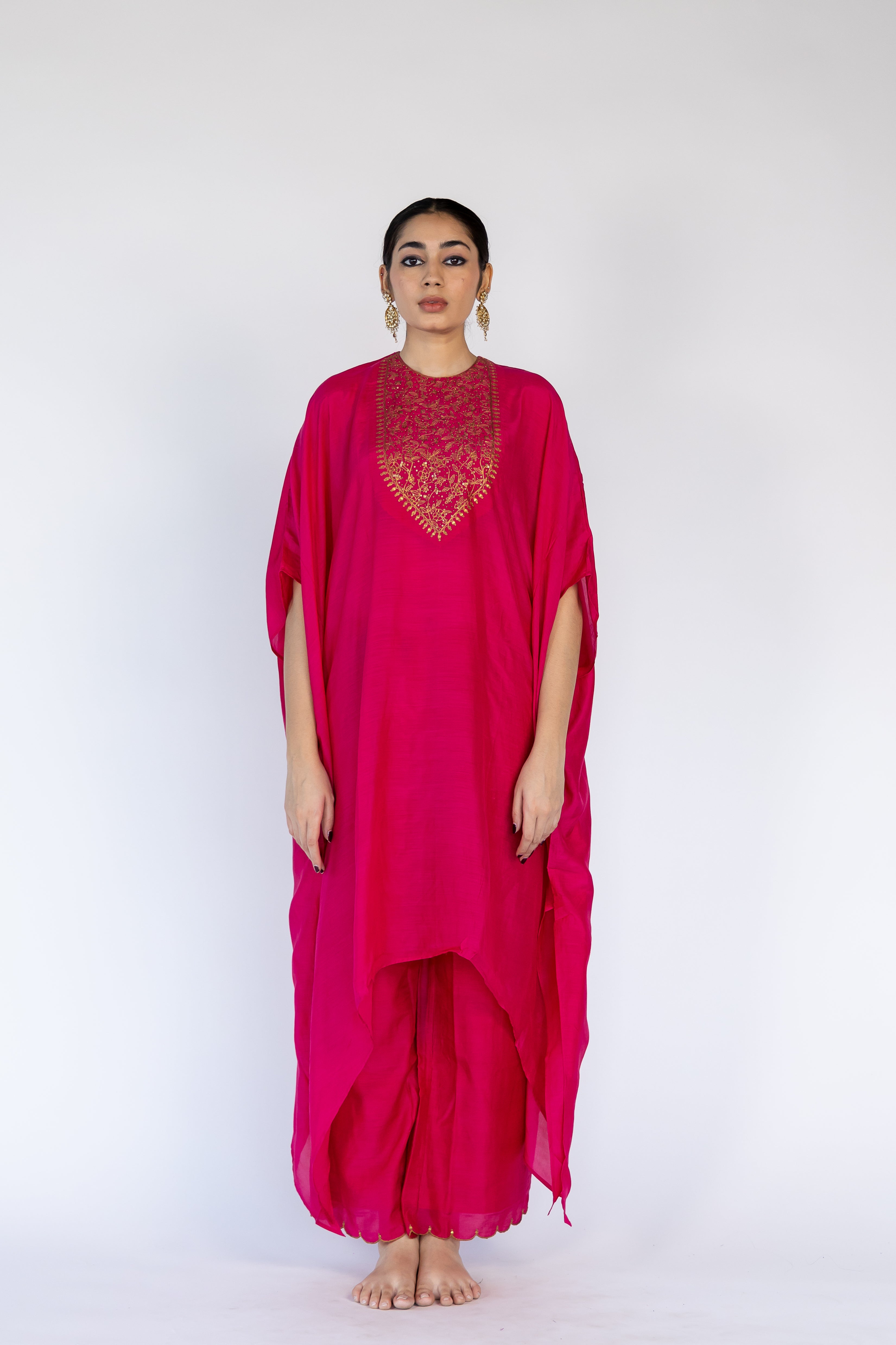 Lailaa Caftan Set - Rani Pink