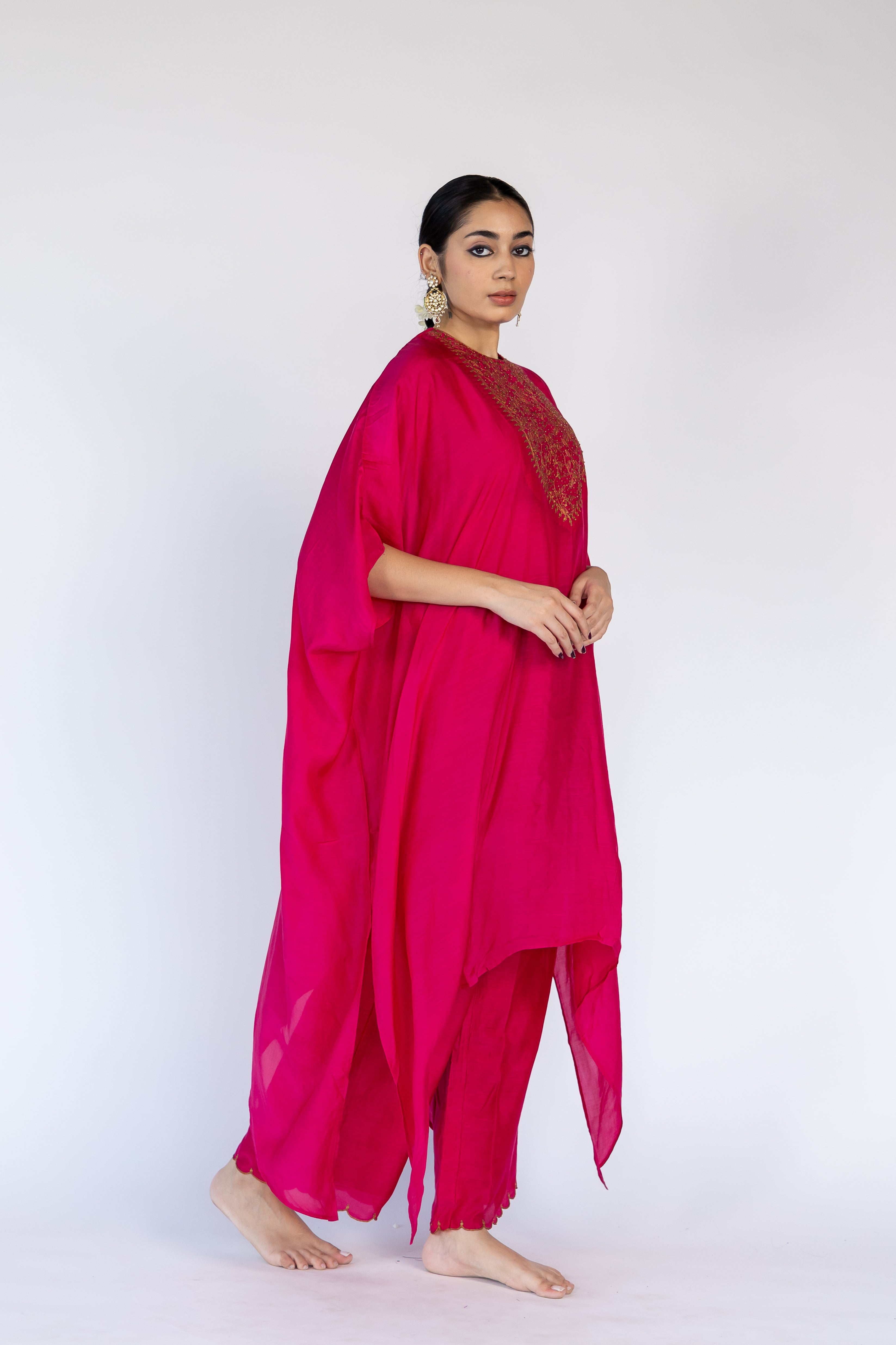 Lailaa Caftan Set - Rani Pink