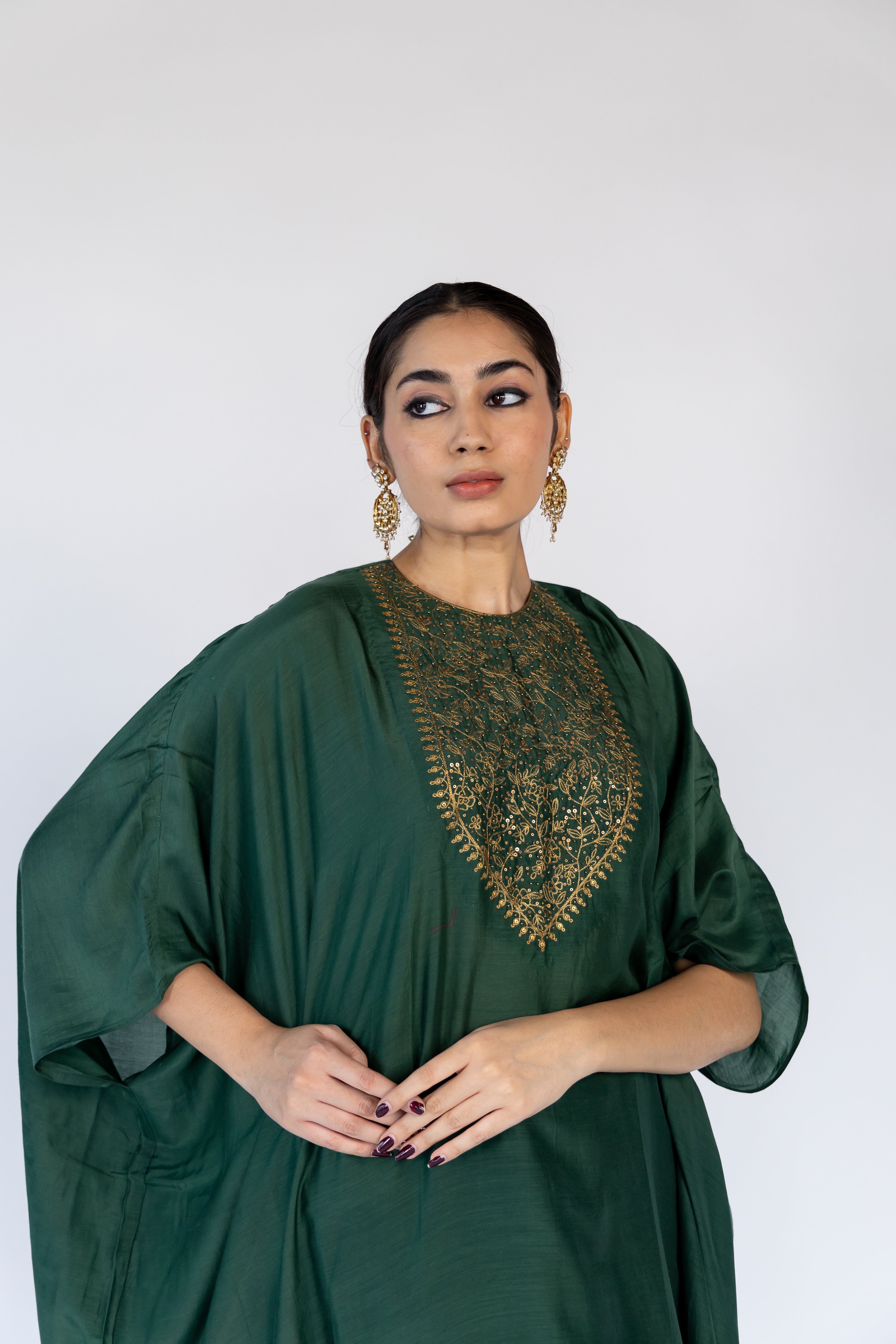 Lailaa Caftan Set - Emerald Green