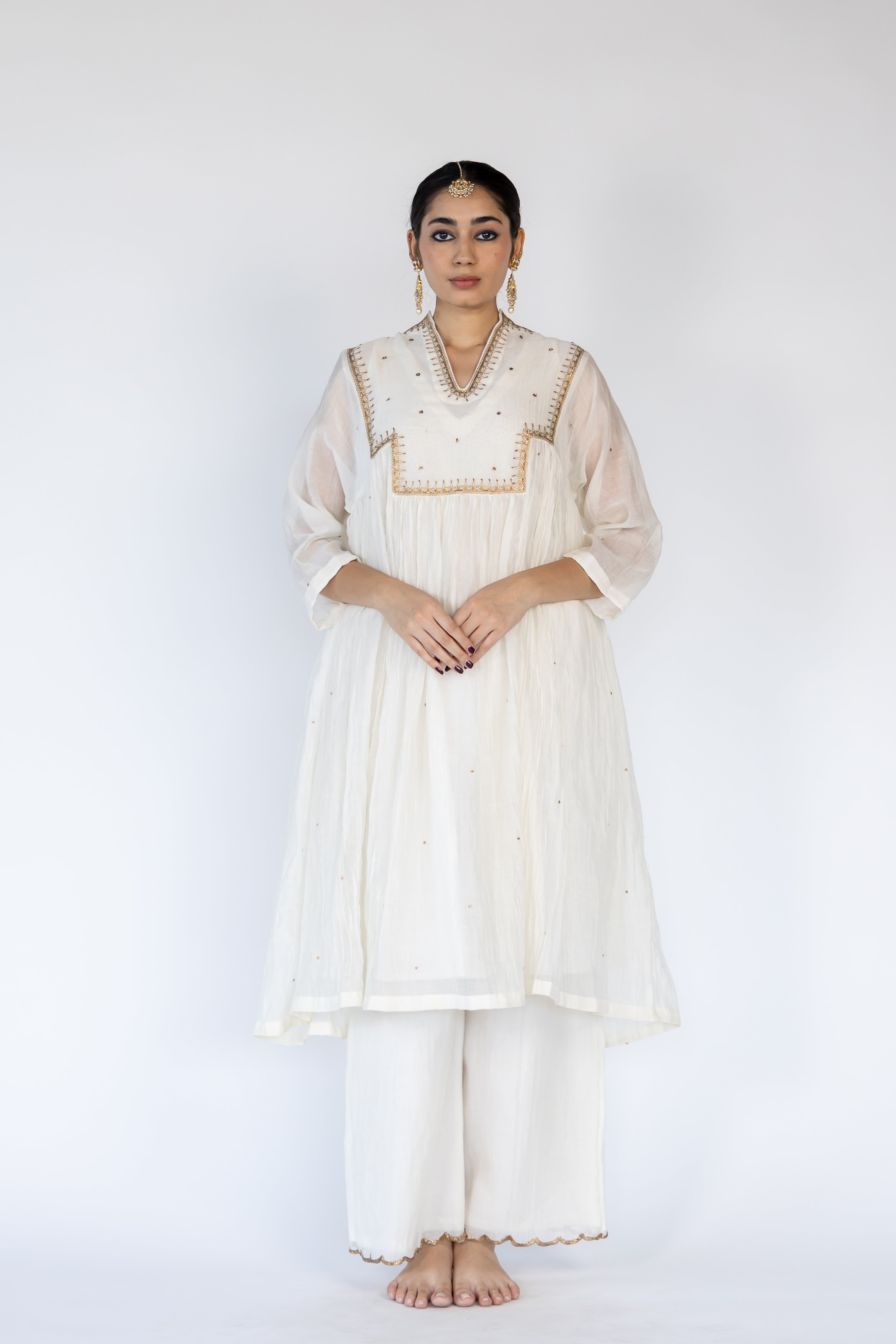 Farah Kurta Set - Ivory