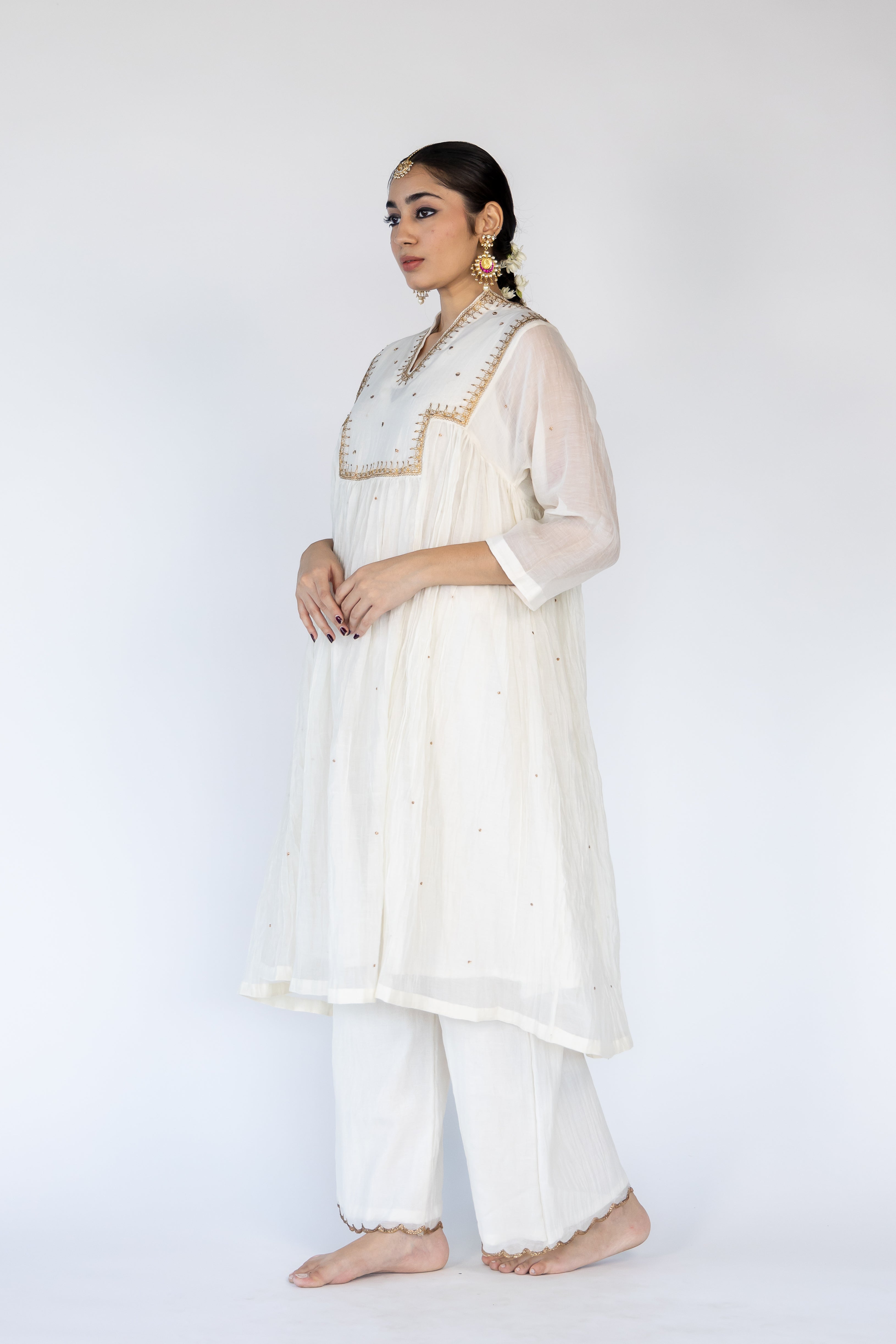 Farah Kurta Set - Ivory