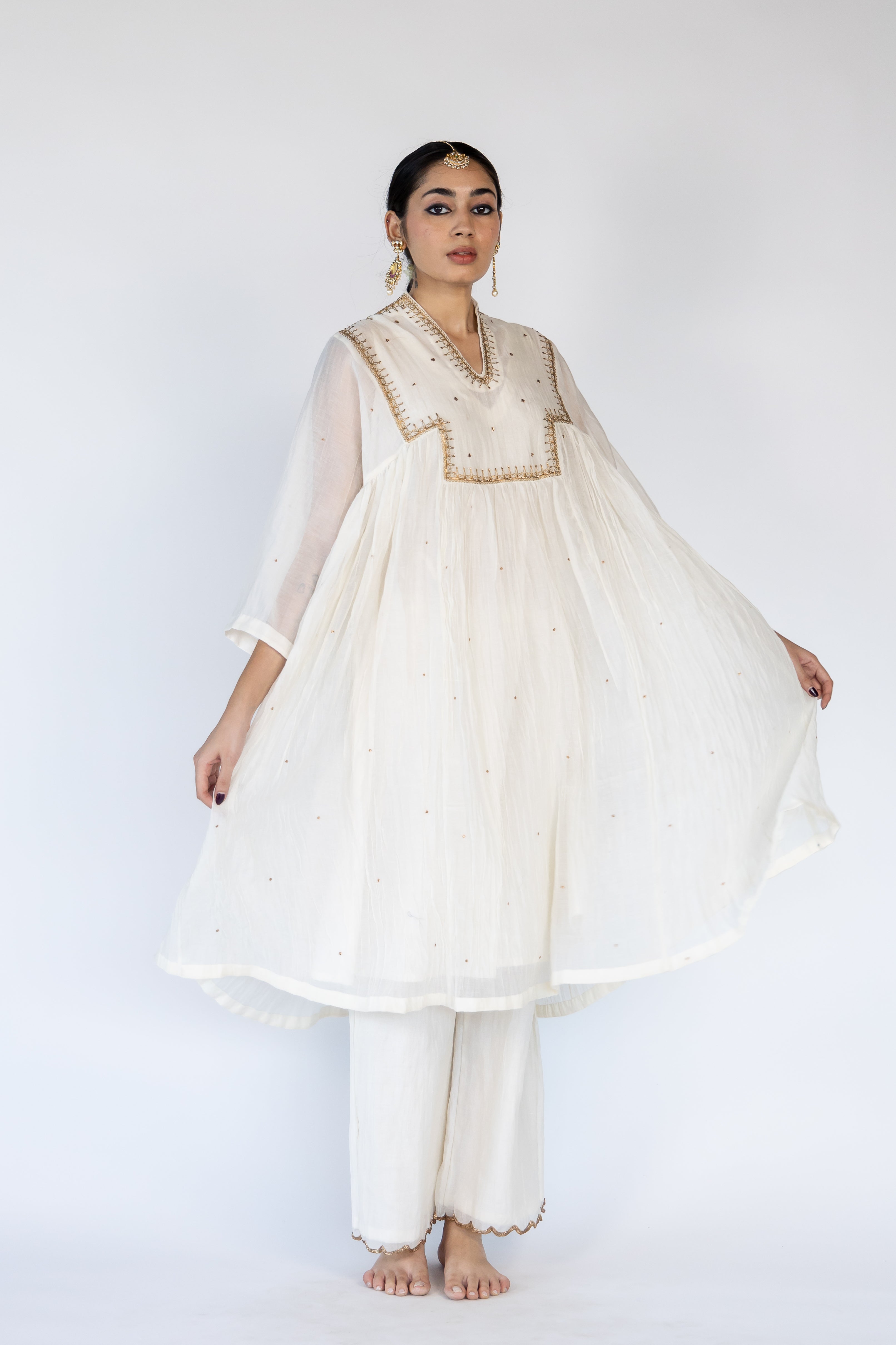 Farah Kurta Set - Ivory