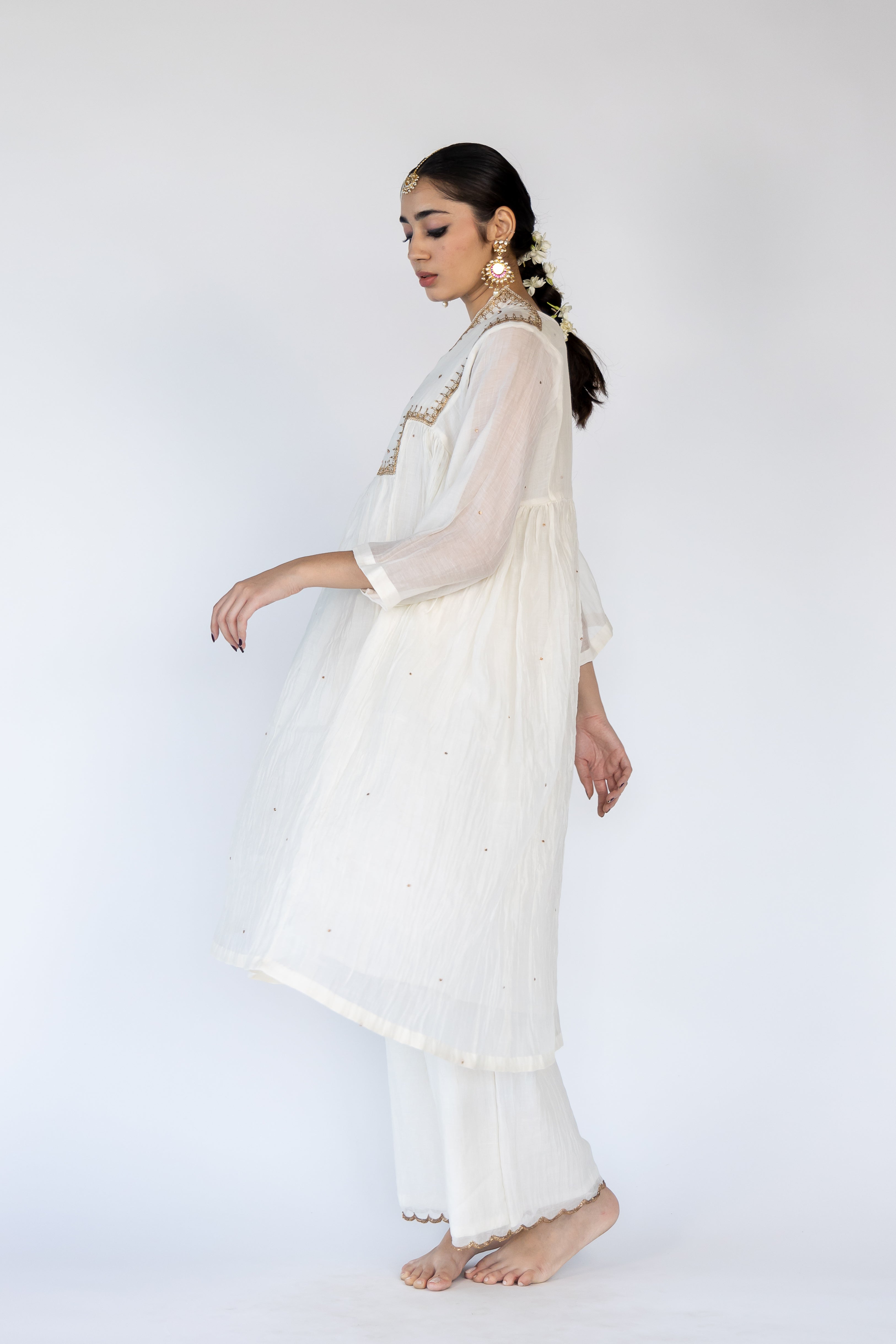 Farah Kurta Set - Ivory