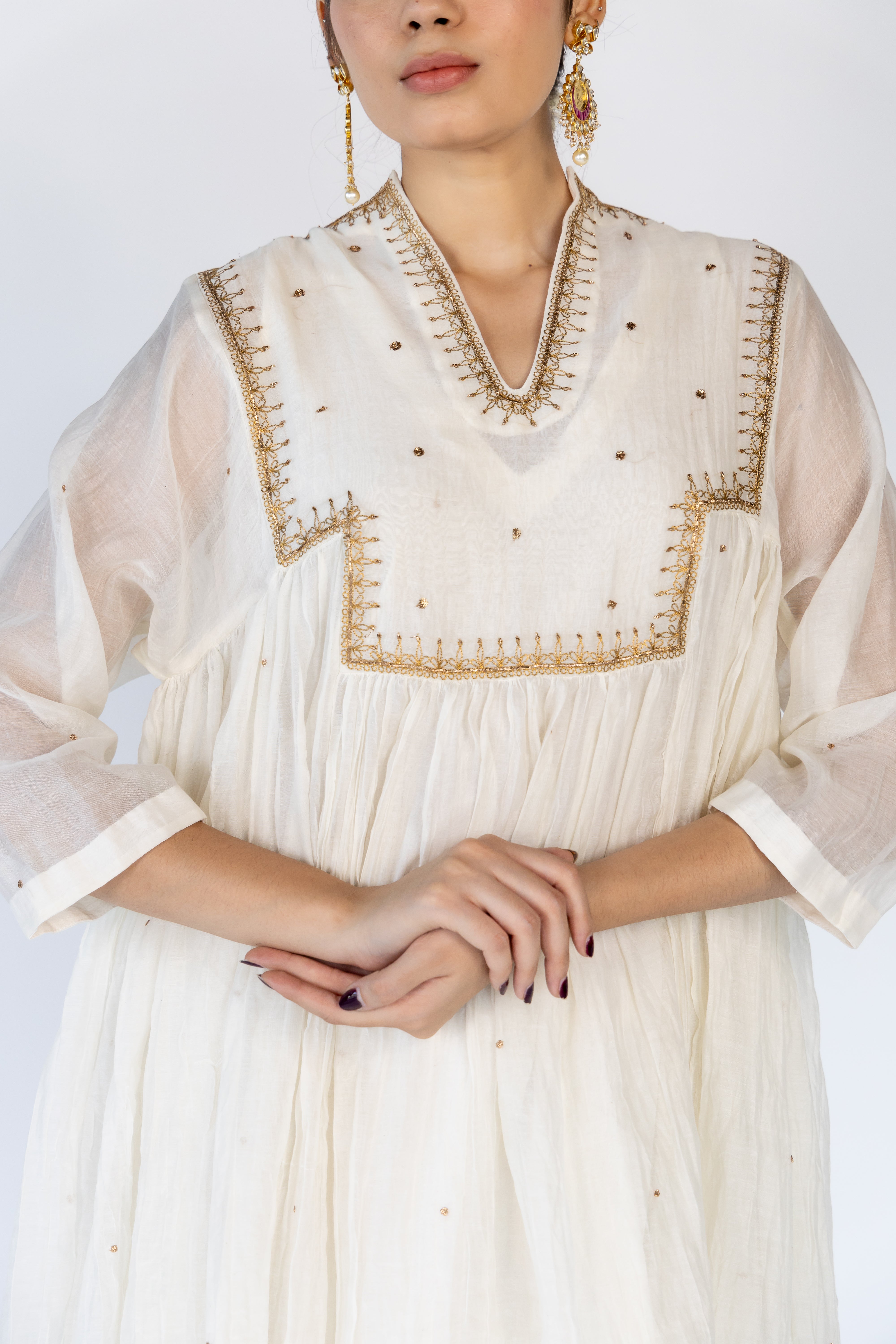 Farah Kurta Set - Ivory