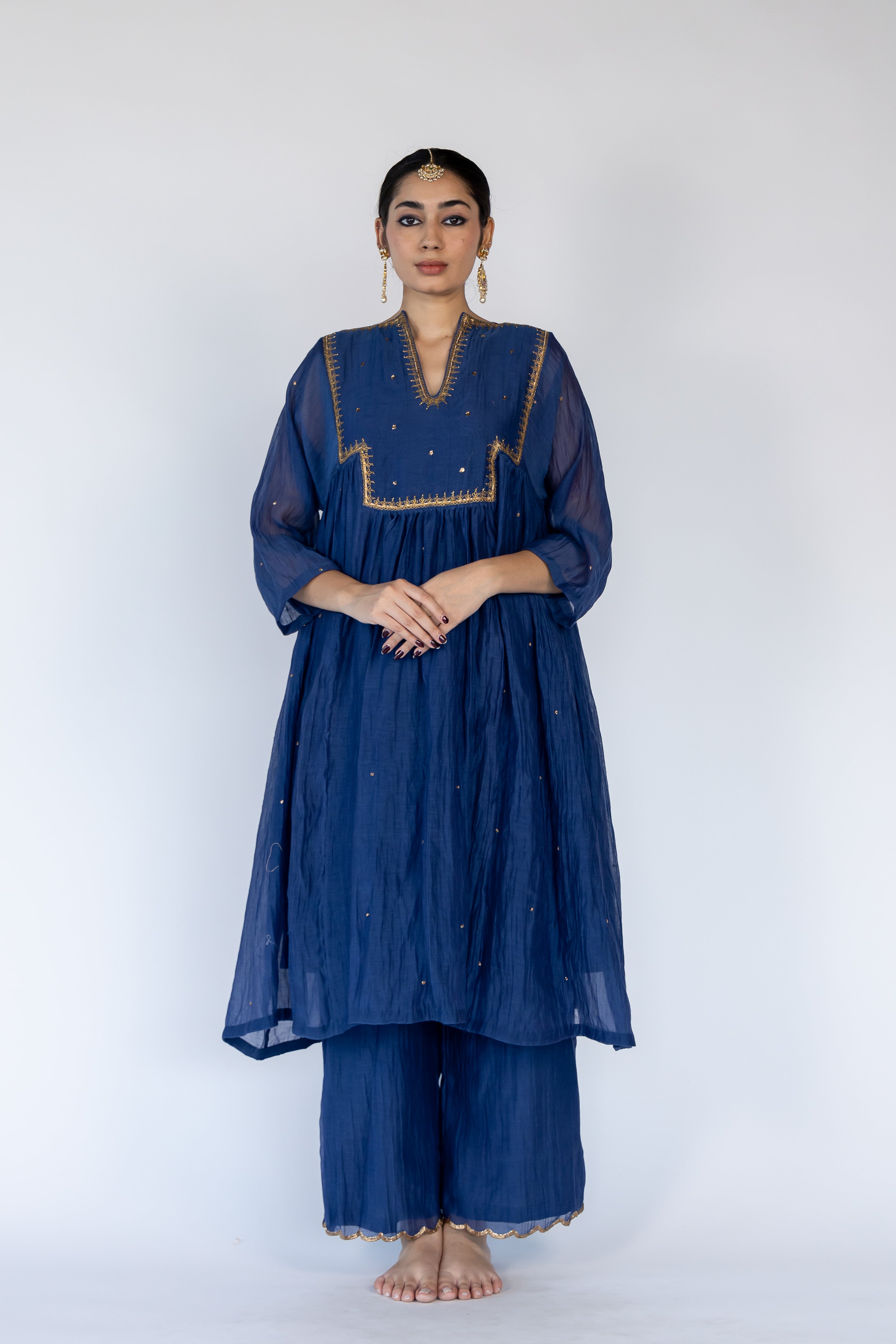 Farah Kurta Set - Blue