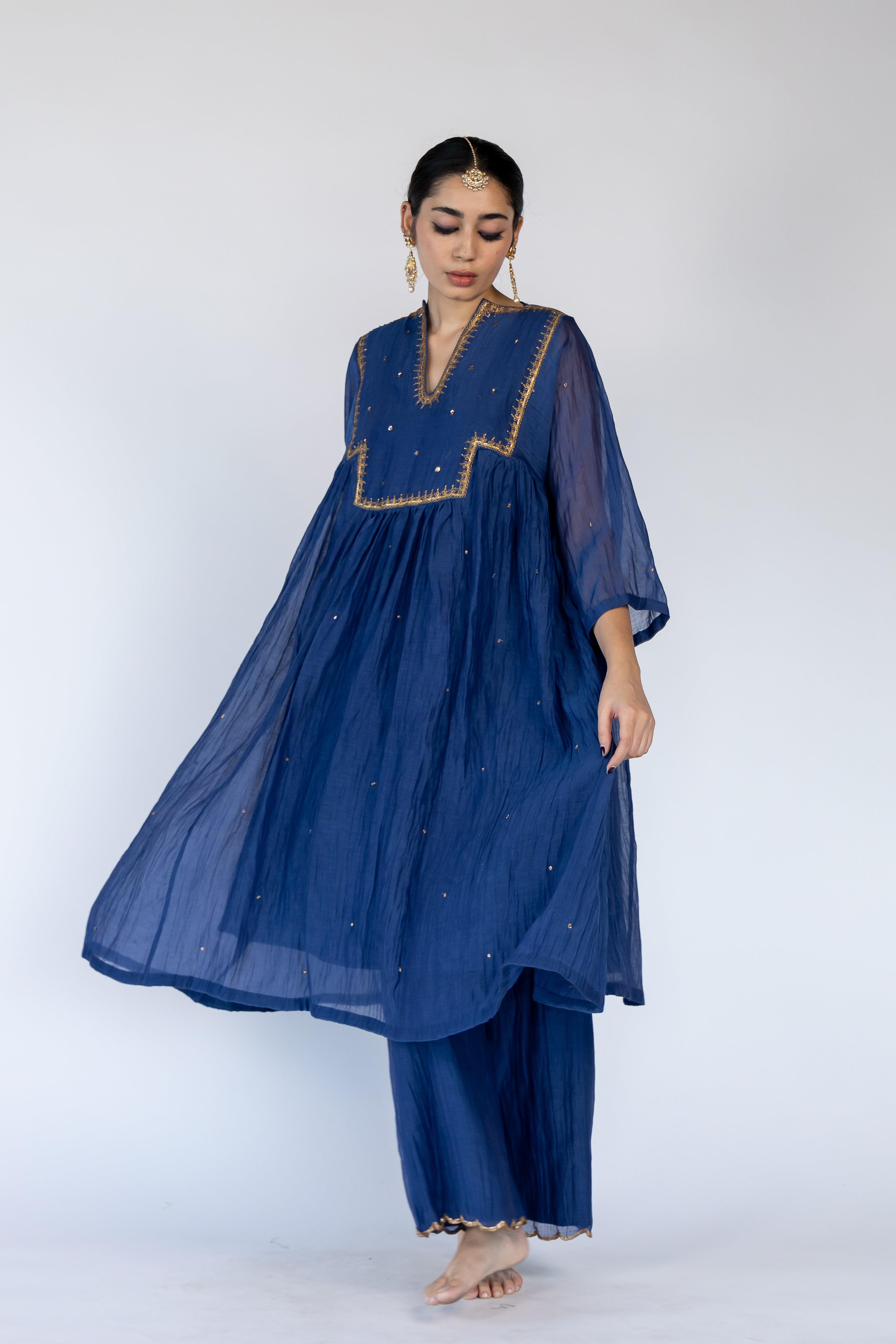 Farah Kurta Set - Blue