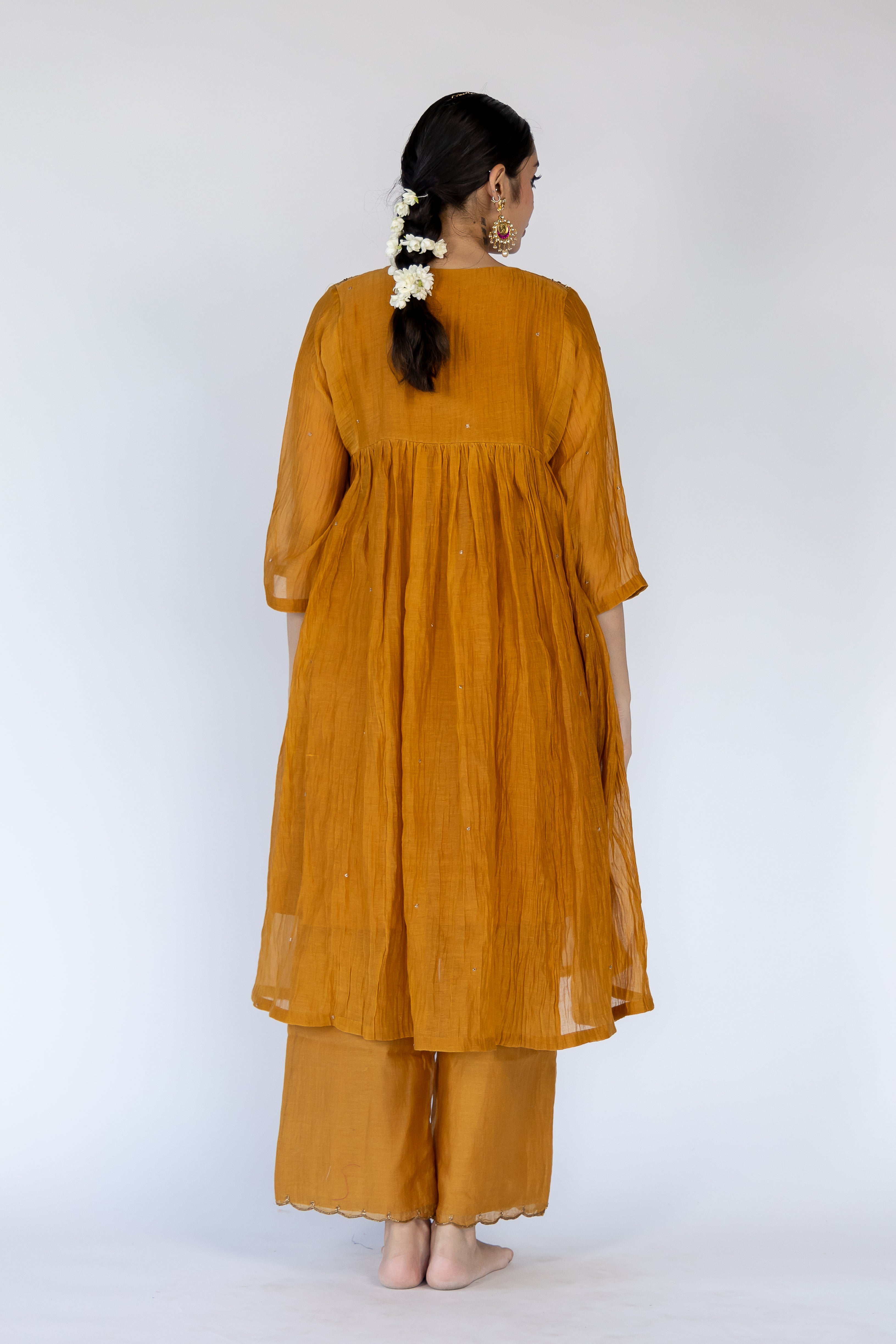 Farah Kurta Set - Mustard