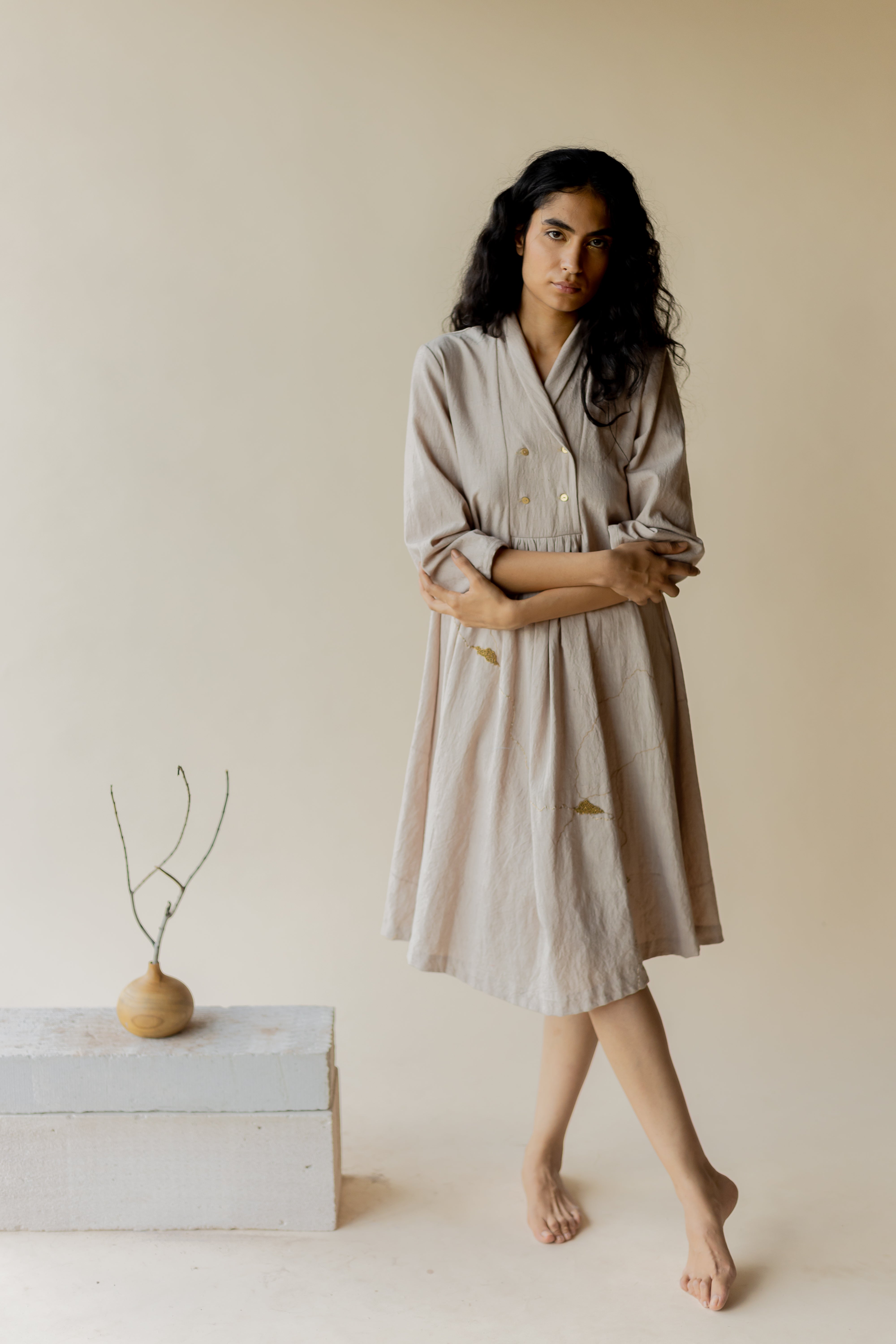 Beige Tesu Dress