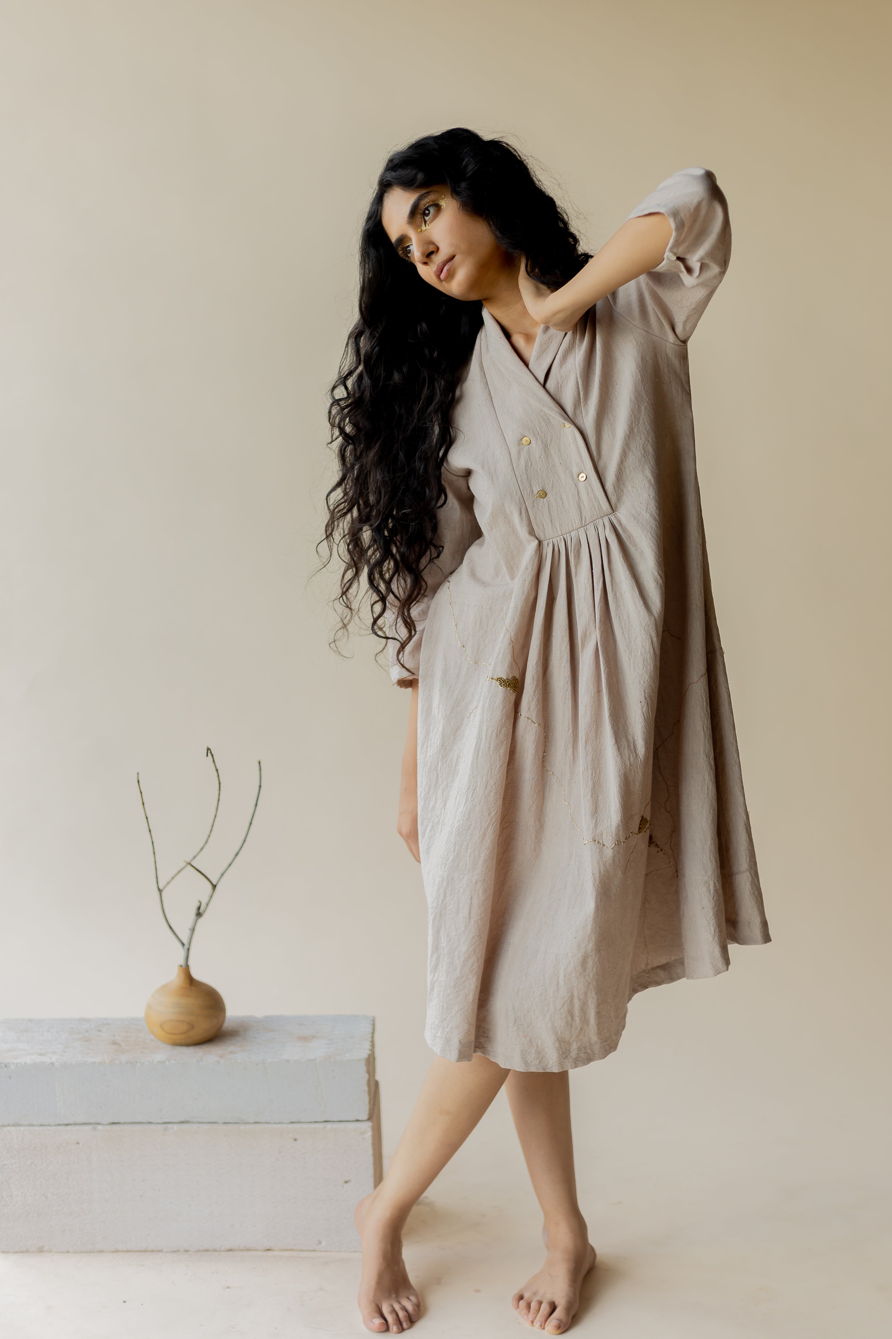 Beige Tesu Dress