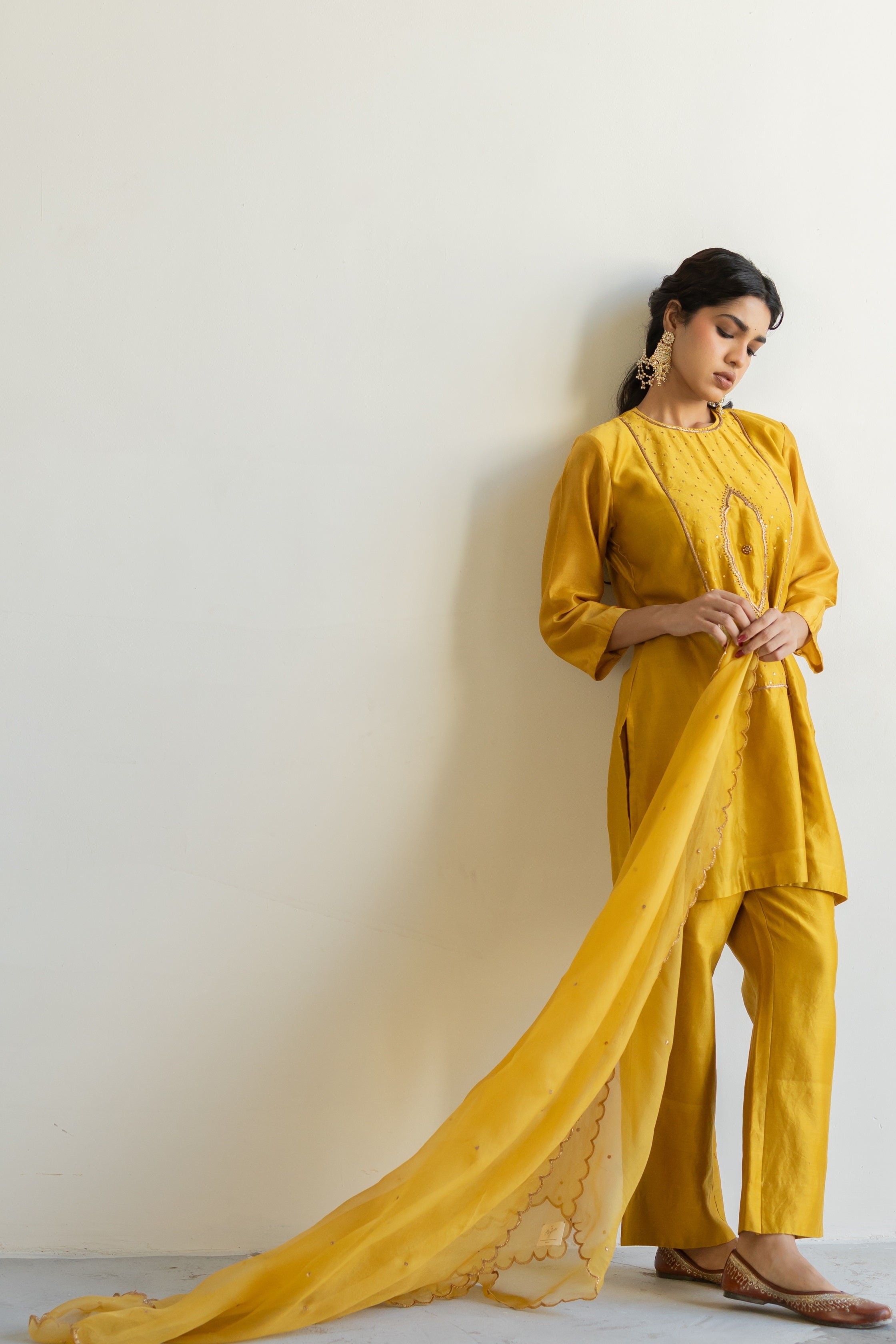 Yellow Sitara Odhani