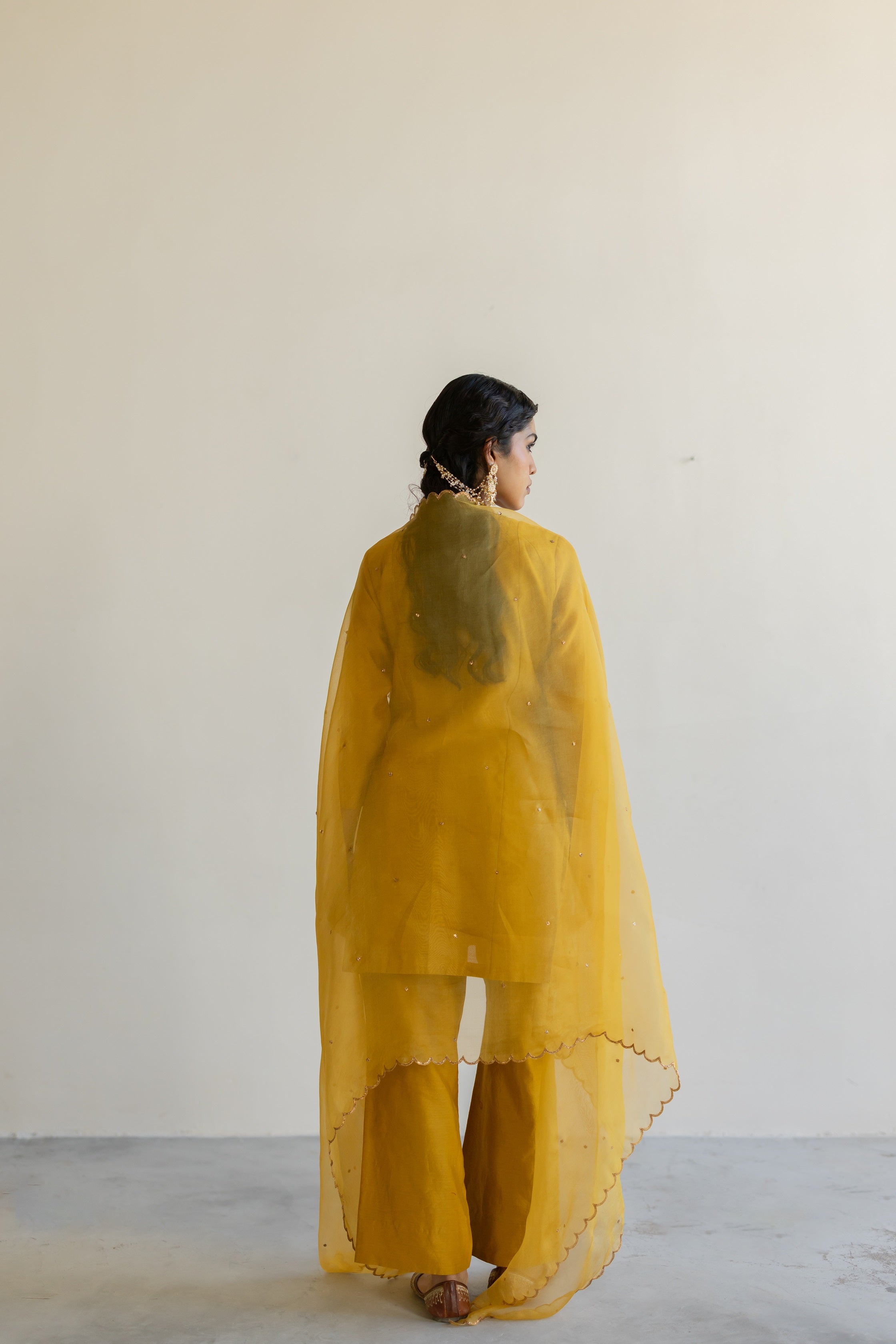 Yellow Sitara Odhani