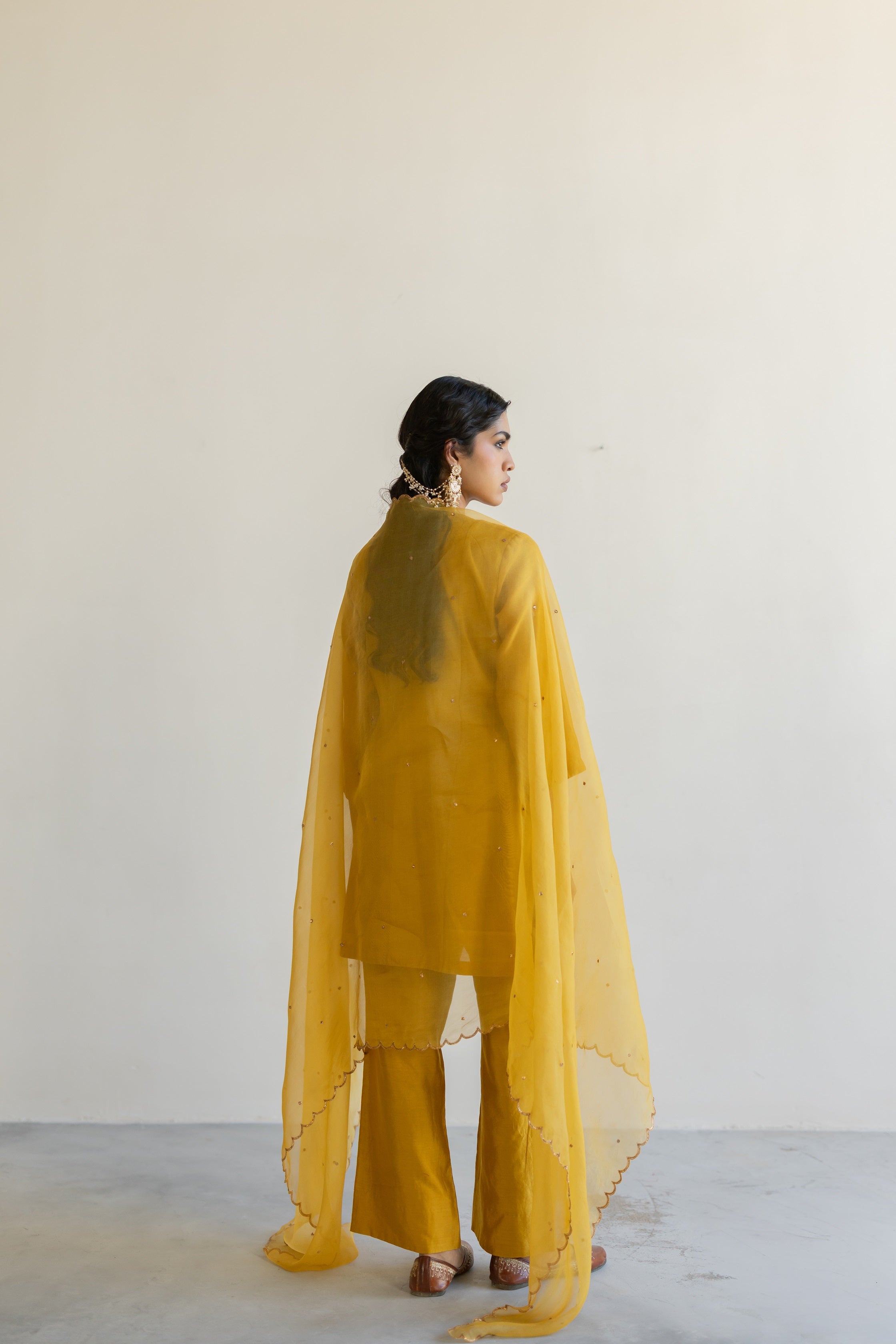 Yellow Sitara Odhani