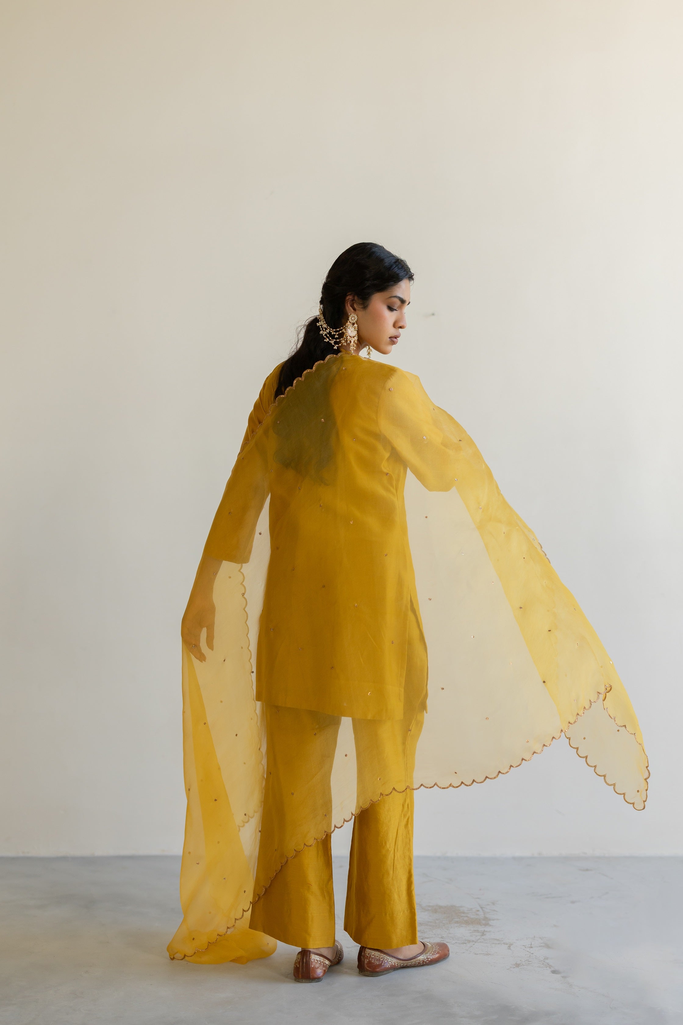 Yellow Sitara Odhani