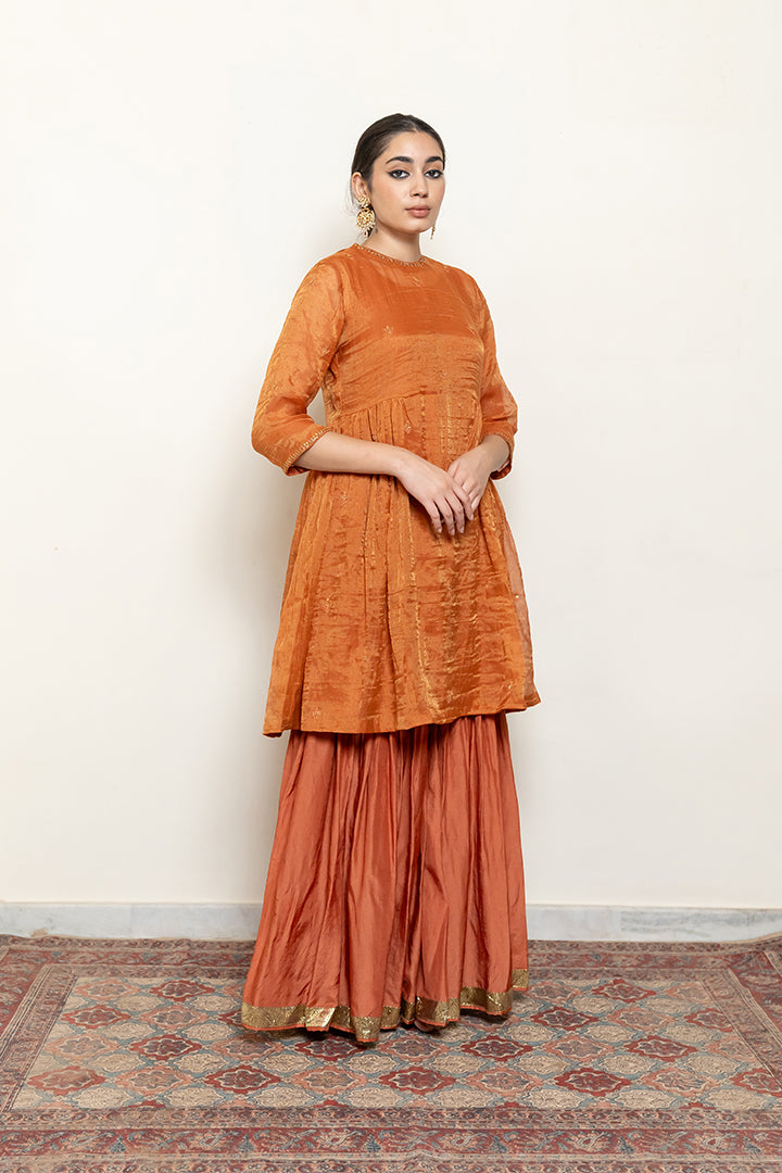 Zareen Gharara Set - Rust (Set Of 3)