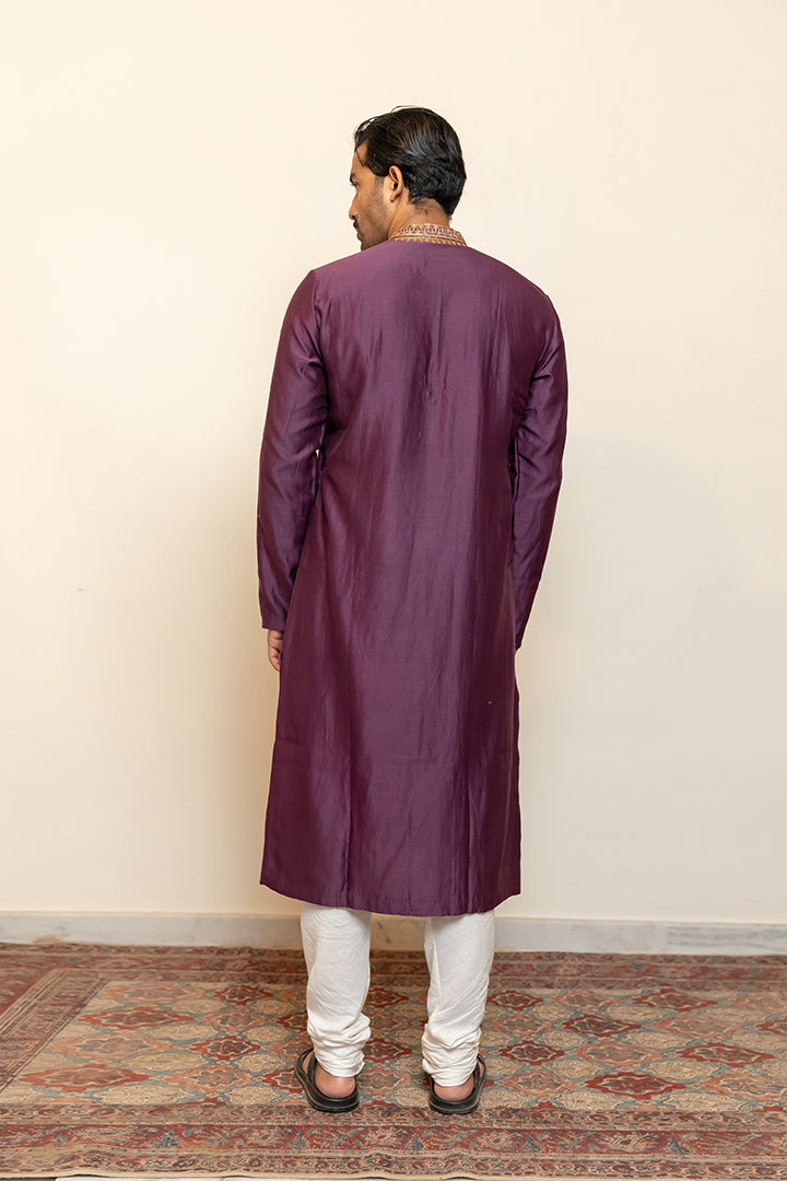 Nawab Kurta - Aubergine