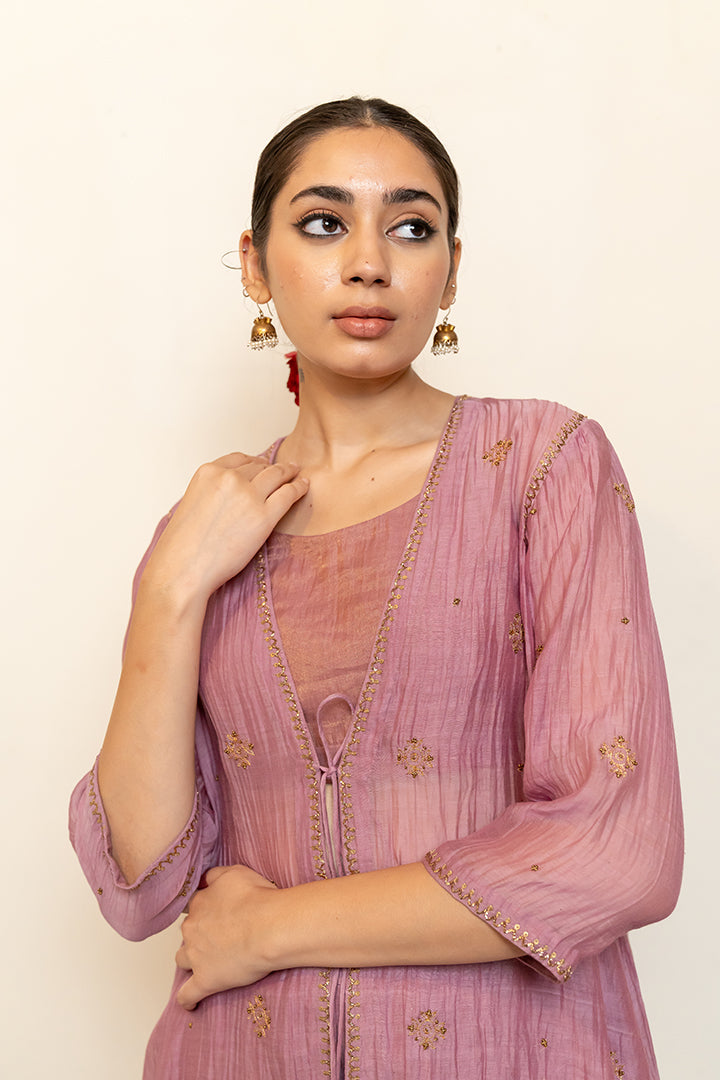 Ruhma Sharara Set - Lilac (set of 3)