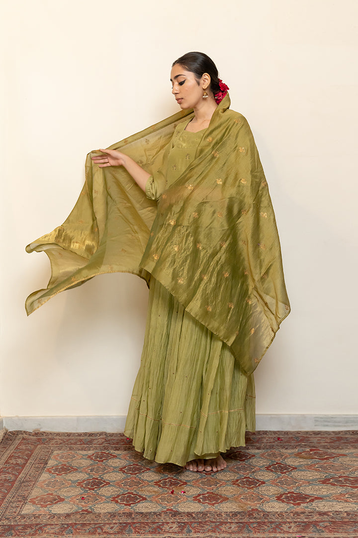 Heer Kanchadi Set - Leaf Green