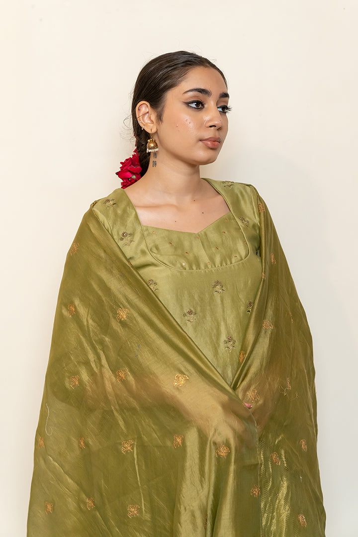 Heer Kanchadi Set - Leaf Green