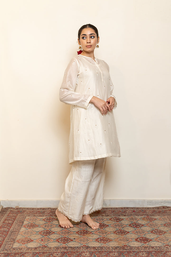 Roohi Kalidaar Kurta Set - Ivory