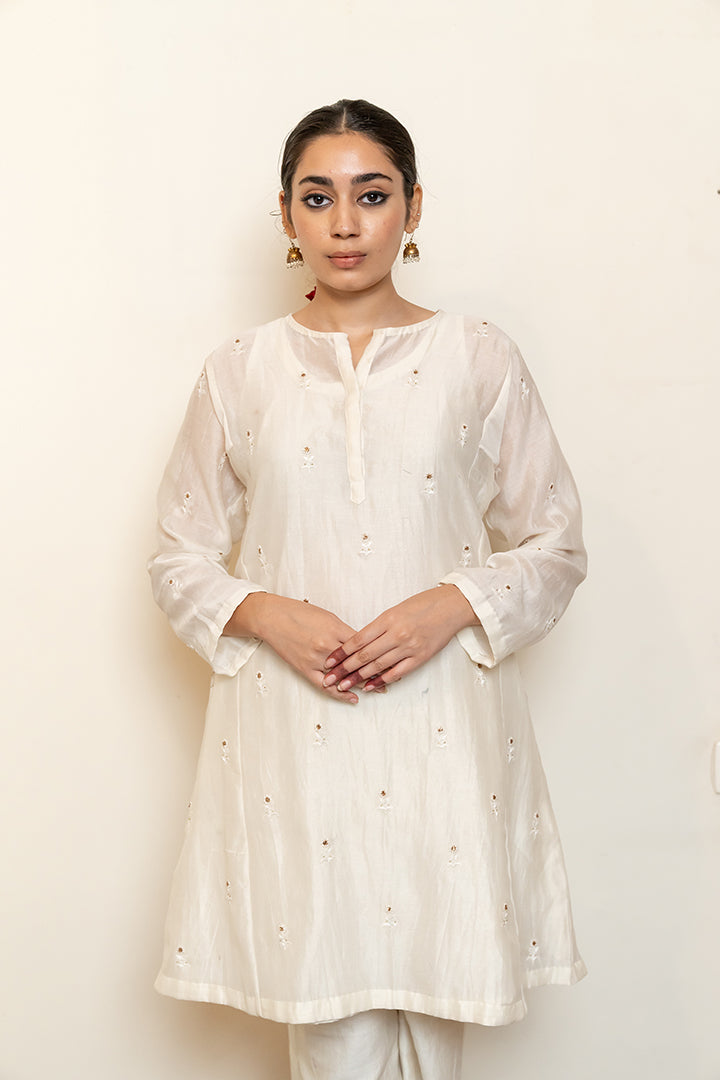 Roohi Kalidaar Kurta Set - Ivory