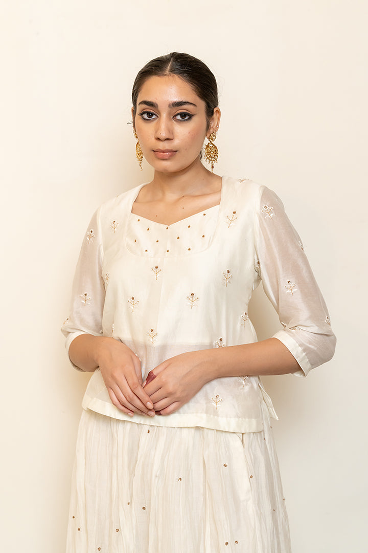 Heer Kanchadi Set - Ivory