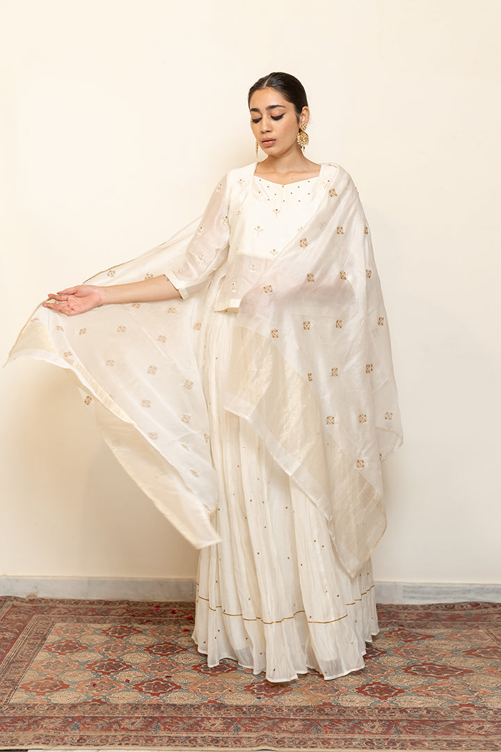 Heer Kanchadi Set - Ivory