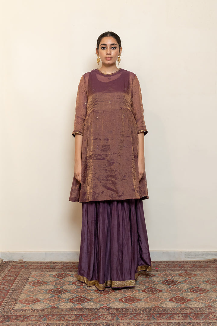 Zareen Gharara Set - Aubergine