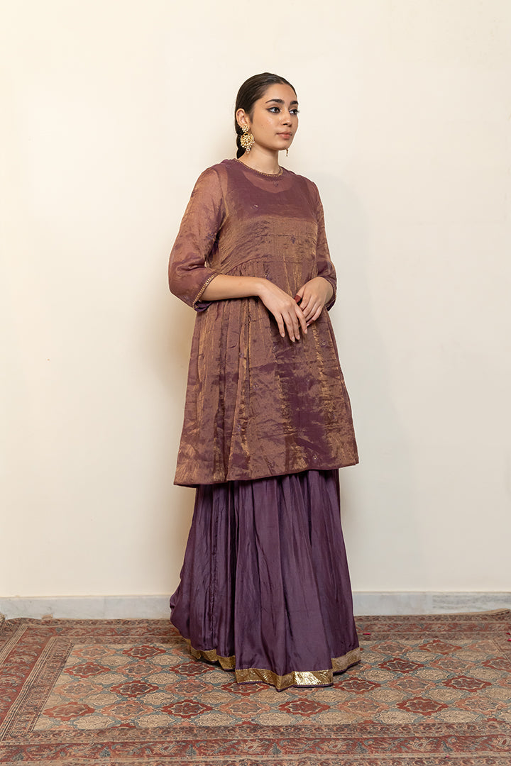 Zareen Gharara Set - Aubergine