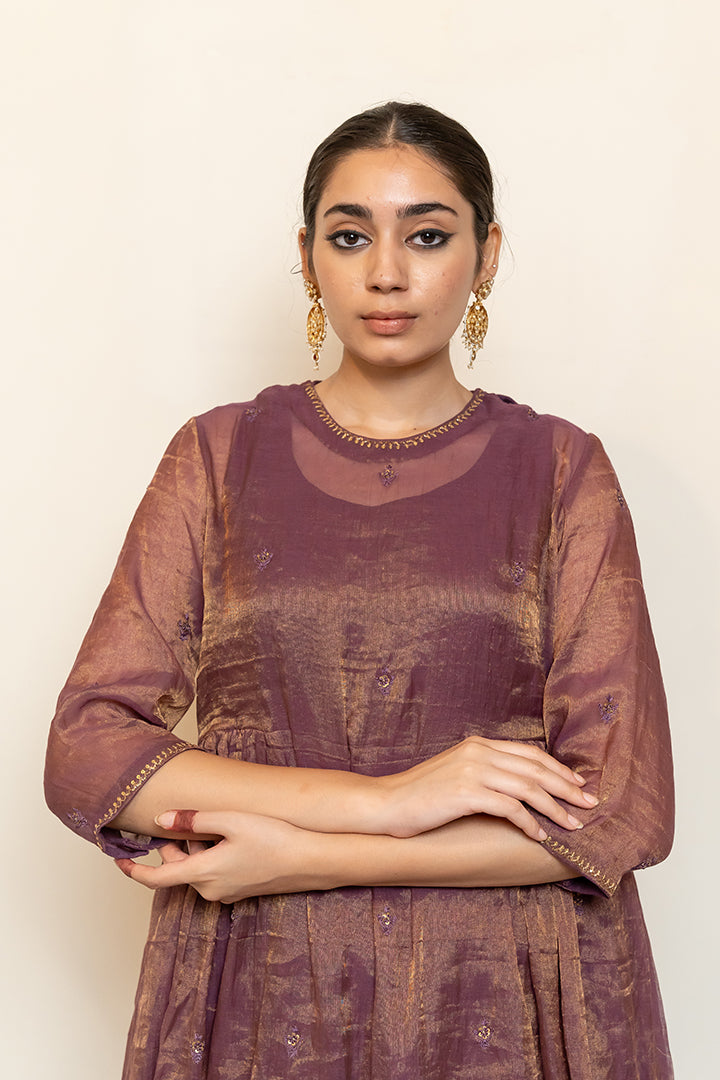 Zareen Gharara Set - Aubergine