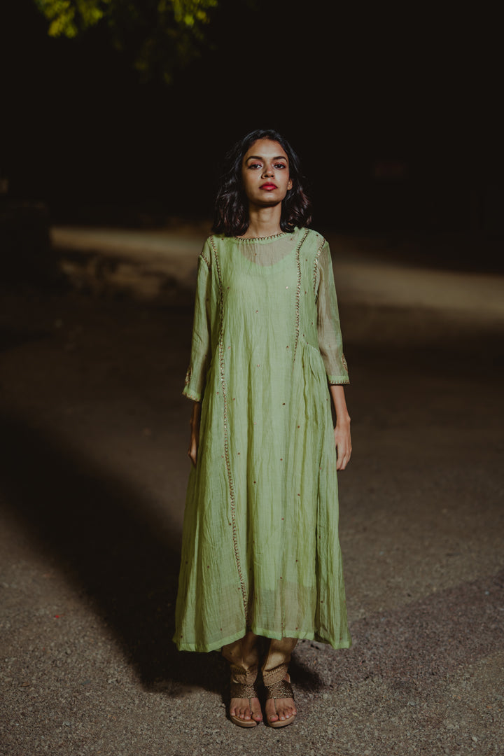 Leaf Green Baadal Kurta Set