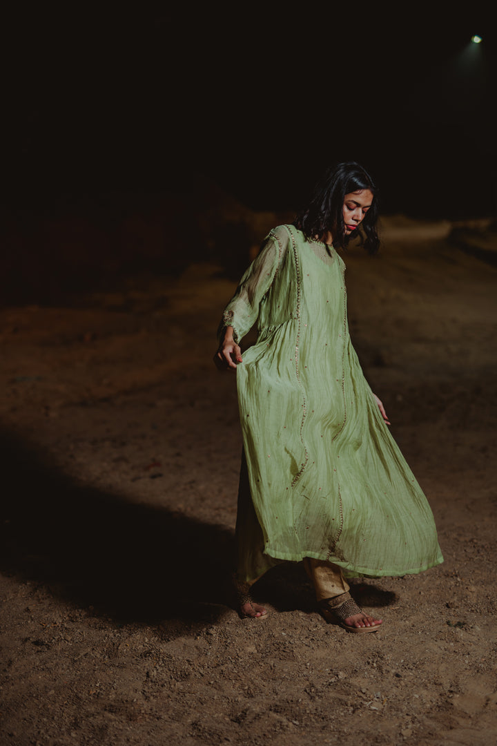 Leaf Green Baadal Kurta