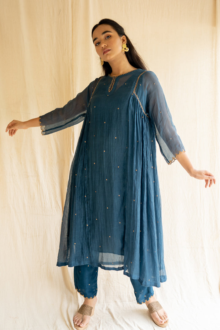 Teal Arsh Kurta Set