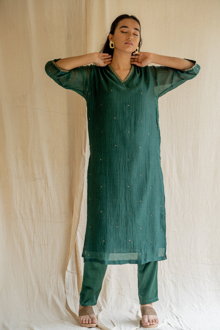 Emerald Green Baad Kurta Set