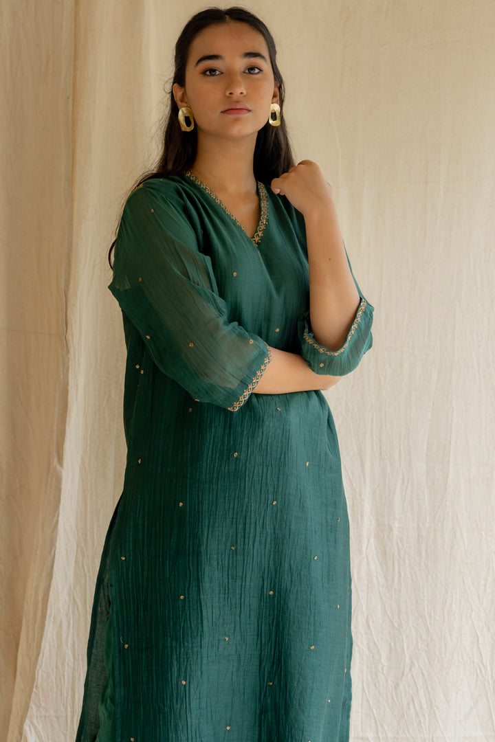 Emerald Green Baad Kurta Set