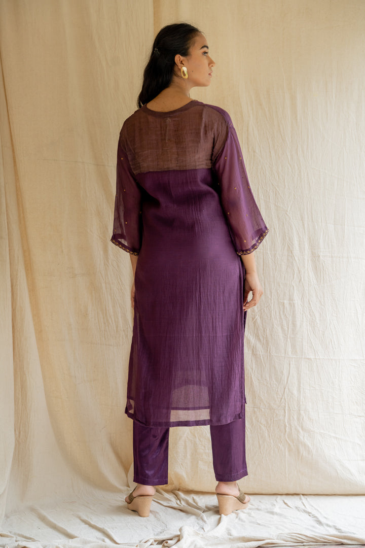 Aubergine Baad Kurta Set