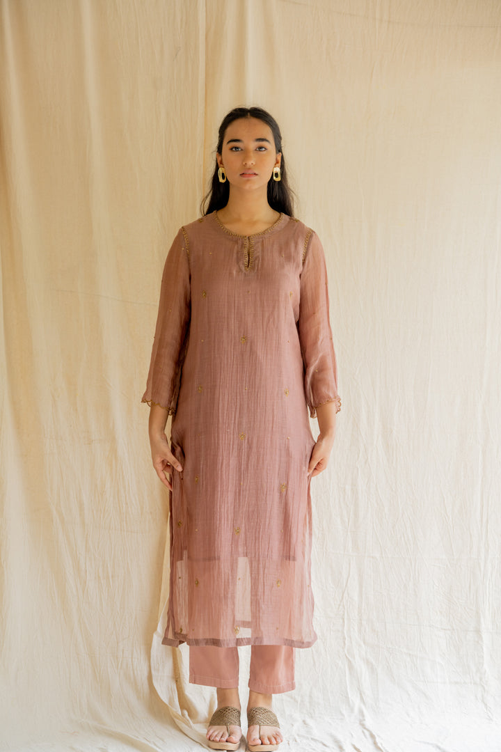 Old Rose Chaand Kurta Set