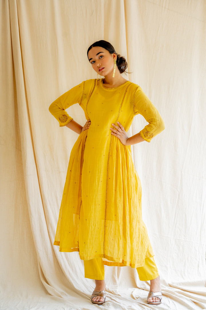 Yellow Baadal Kurta Set