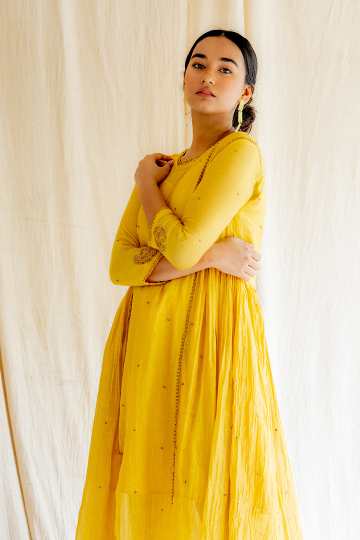 Yellow Baadal Kurta Set