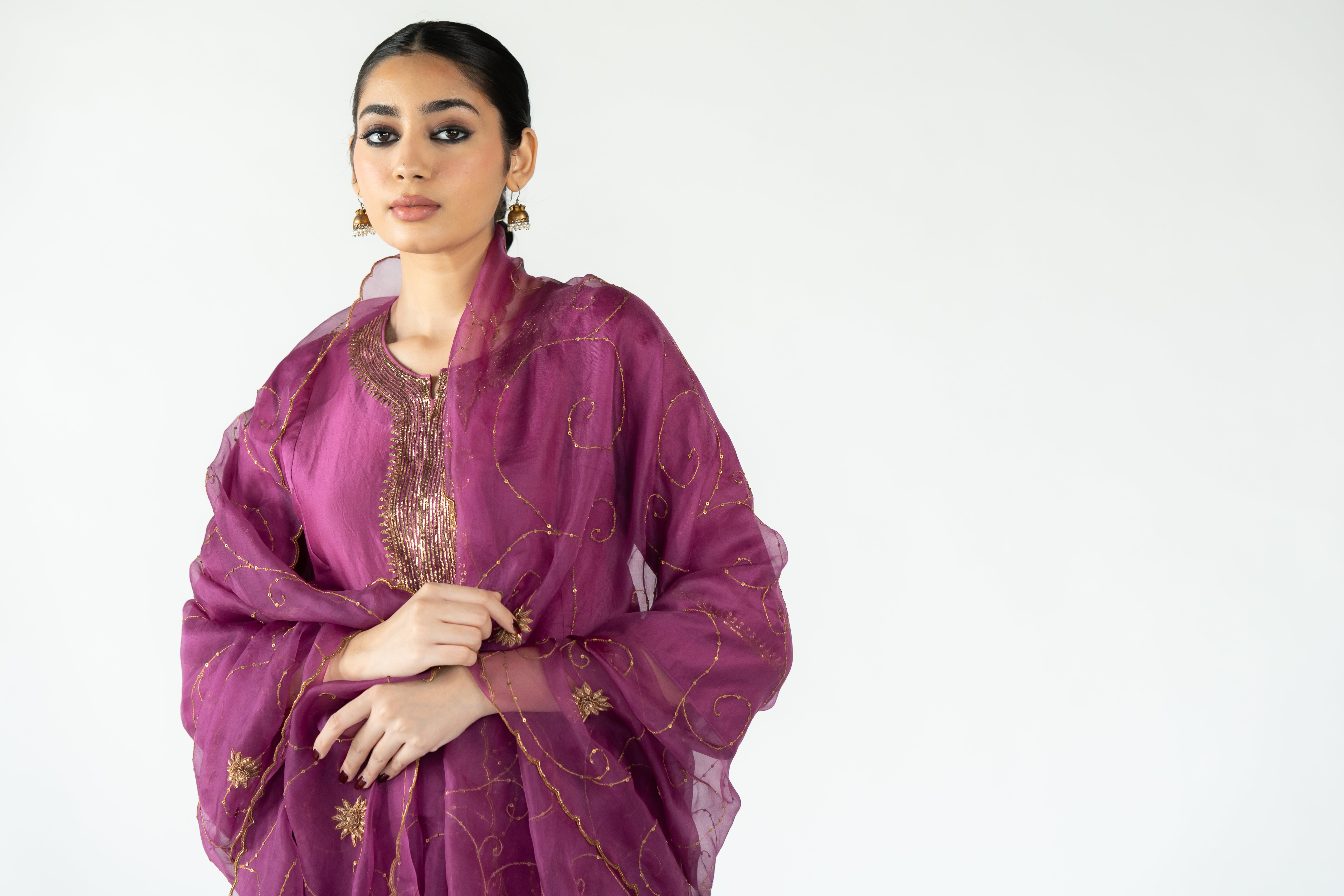 Nagma Jaal Odhani - Magenta