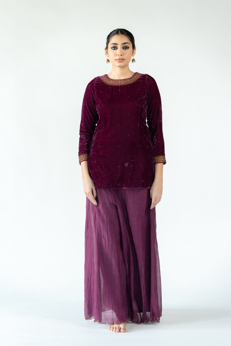 Didda Sharara Set - Magenta (Set of 2)