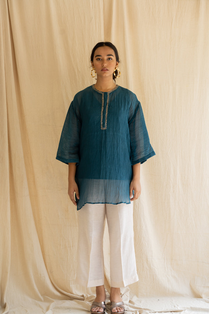 Teal Itar Kurti