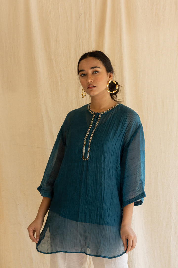 Teal Itar Kurti