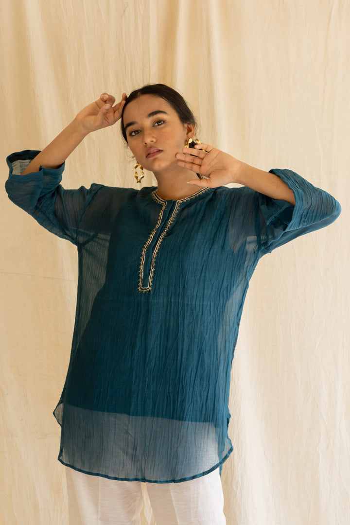 Teal Itar Kurti