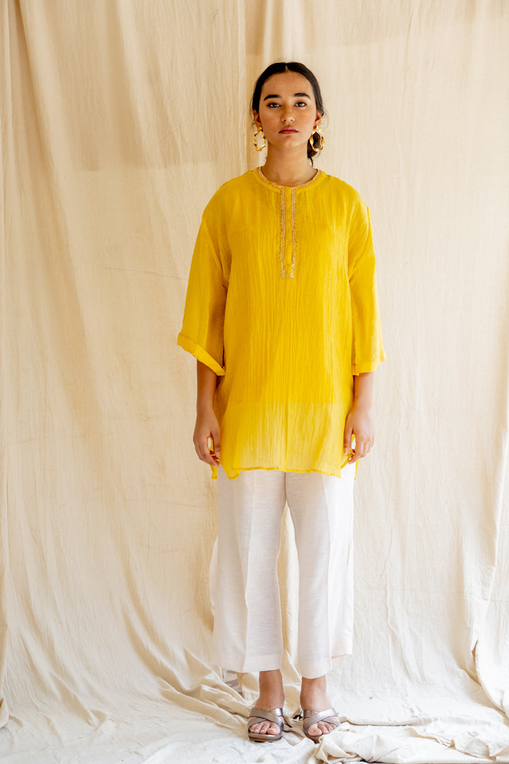 Yellow Itar Kurti