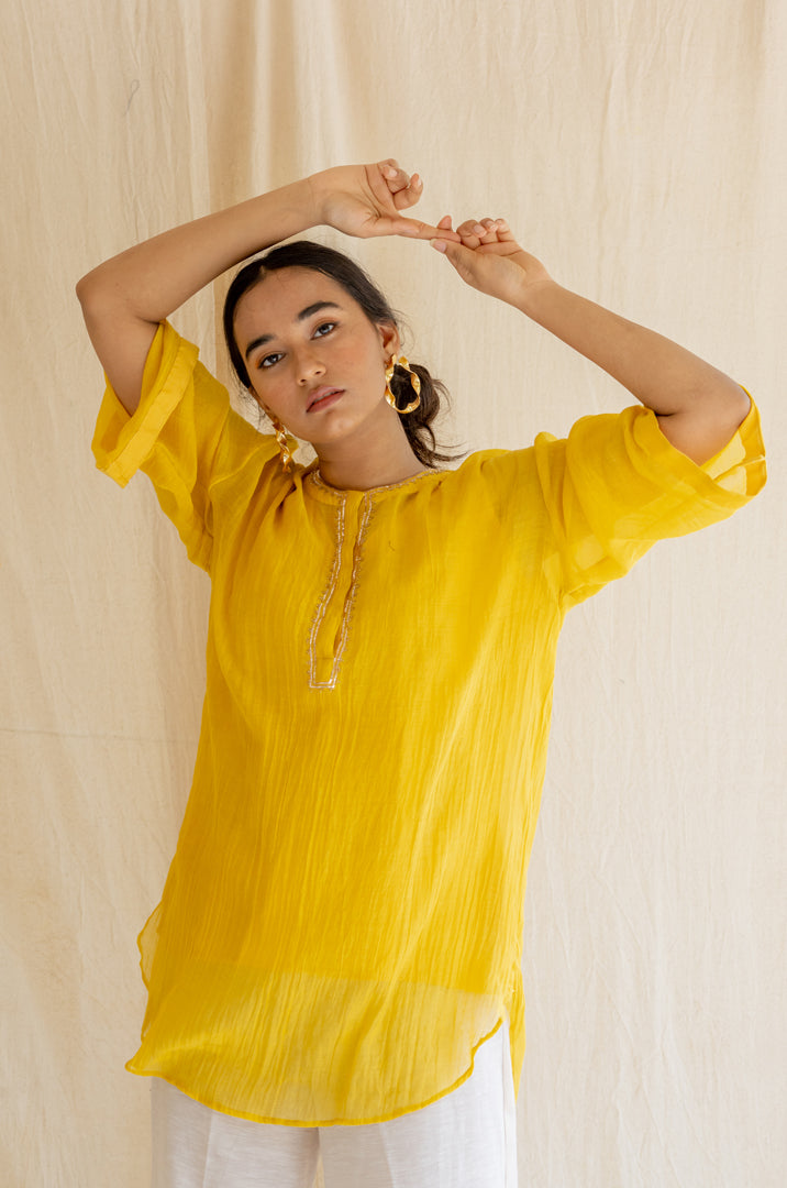 Yellow Itar Kurti