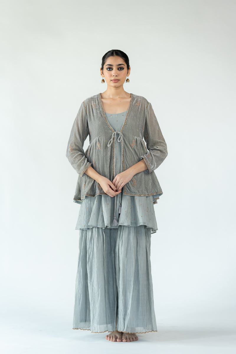 Niloufer Gharara Set - Grey (Set of 2)