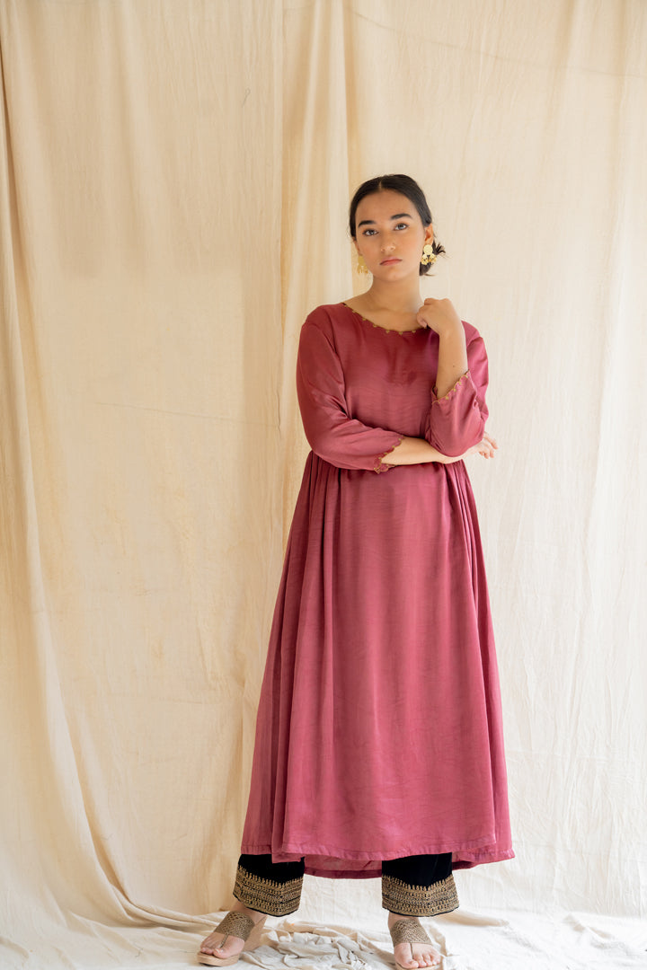 Blush Red Taar Kurta